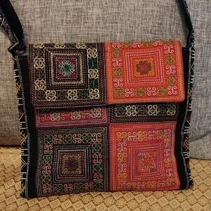 Embroidered Multicolor Women's Bag